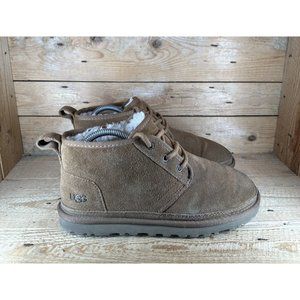 UGG Womens Neumel 1094269 Brown Suede Round Toe Lace Up Ankle Winter Boots Sz 7